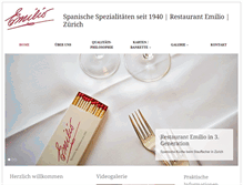 Tablet Screenshot of emilio-restaurant.ch